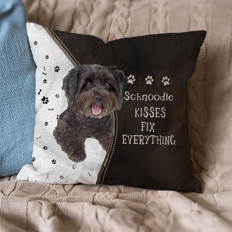 Linen Sofa Cushion Pillowcase (Dog Breeds)