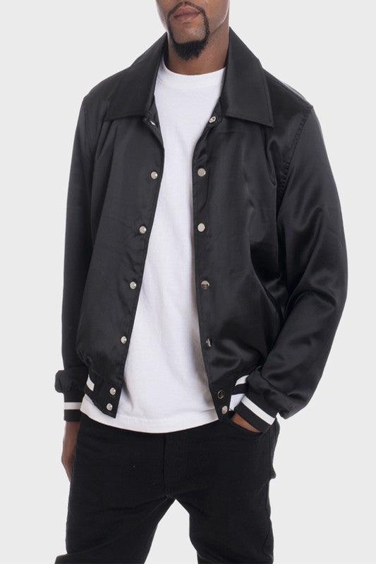 Men's Luxury Satin Bomber Jacket