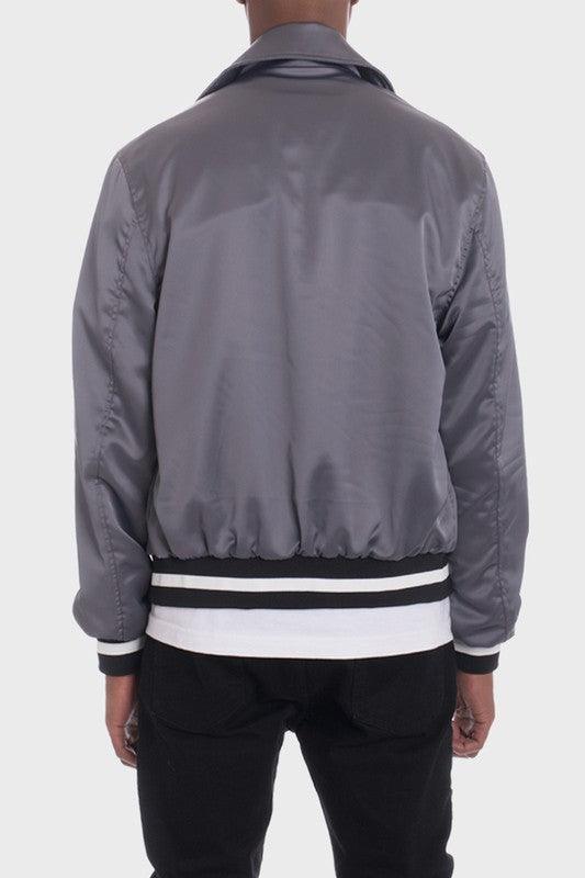 Men's Luxury Satin Bomber Jacket