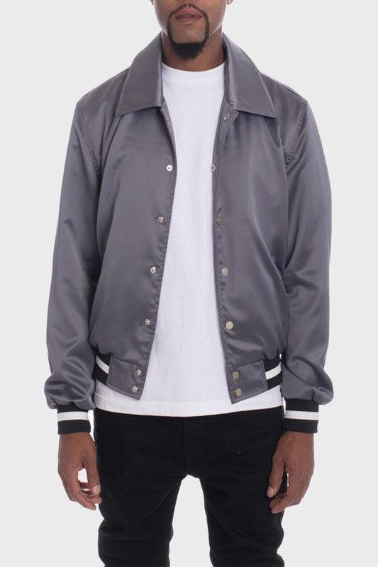 Men's Luxury Satin Bomber Jacket