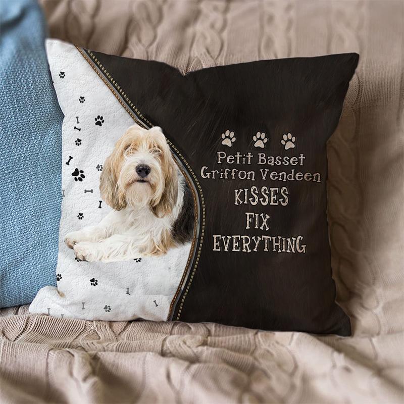 Linen Sofa Cushion Pillowcase (Dog Breeds)