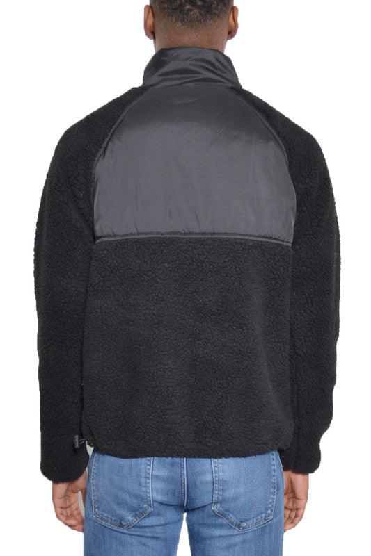 MENS FULL ZIP SHERPA FLEECE JACKET