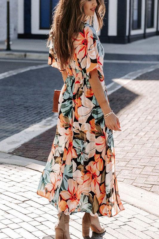 Women's Floral Midi Dress