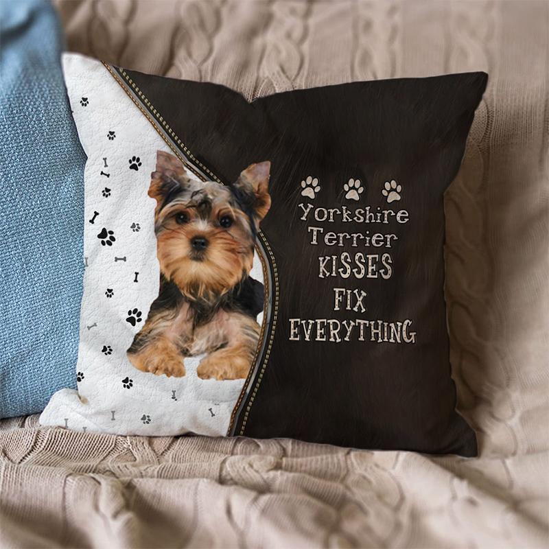 Linen Sofa Cushion Pillowcase (Dog Breeds)