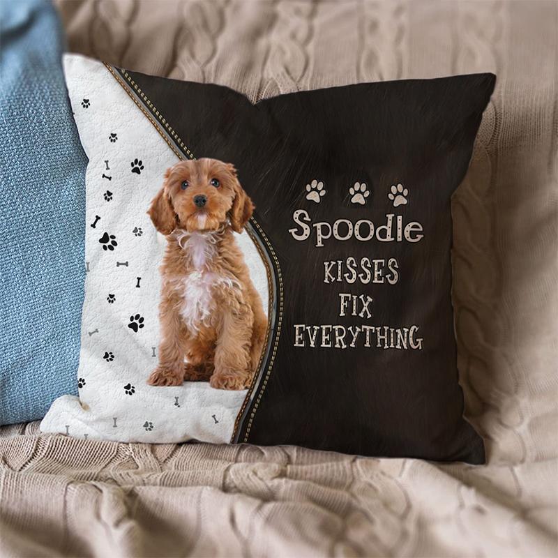 Linen Sofa Cushion Pillowcase (Dog Breeds)