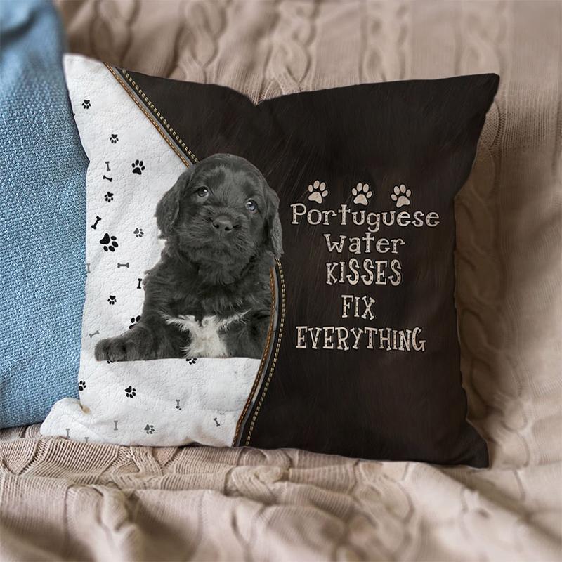 Linen Sofa Cushion Pillowcase (Dog Breeds)