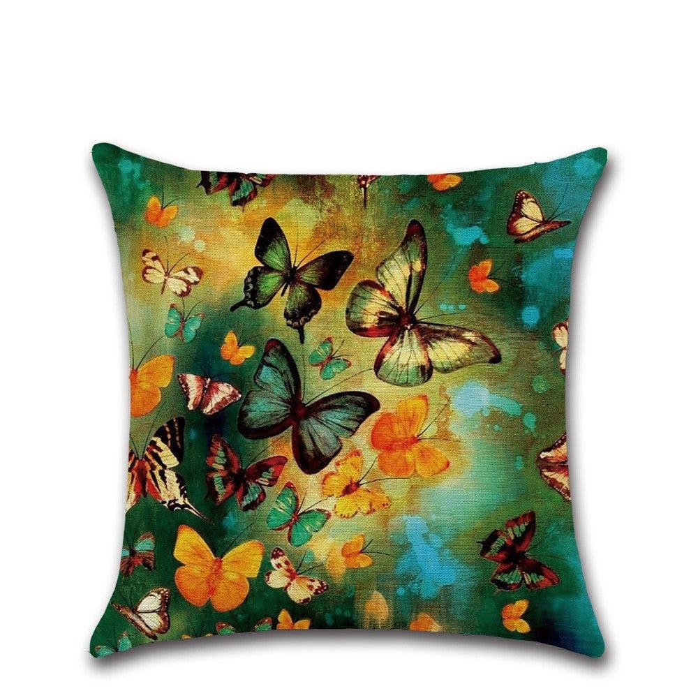 Butterfly Color themed pillowcase cushion cover