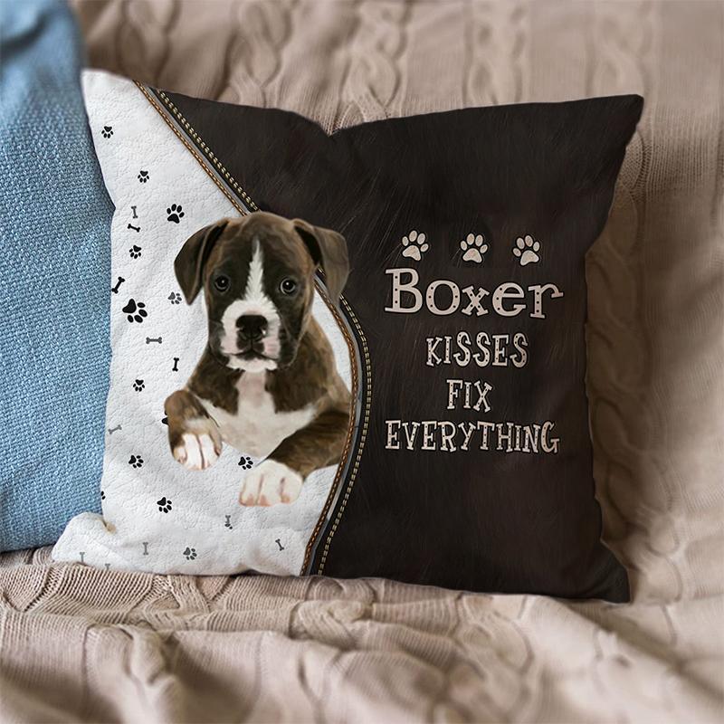 Linen Sofa Cushion Pillowcase (Dog Breeds)