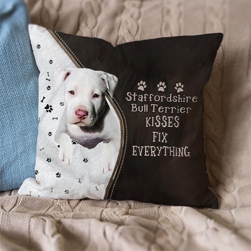 Linen Sofa Cushion Pillowcase (Dog Breeds)