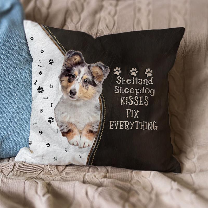 Linen Sofa Cushion Pillowcase (Dog Breeds)