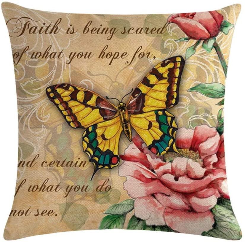 Cross-Border Retro Butterfly Figure Pillowcase