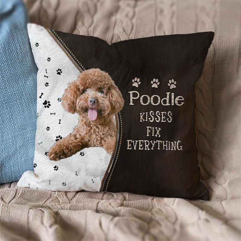 Linen Sofa Cushion Pillowcase (Dog Breeds)