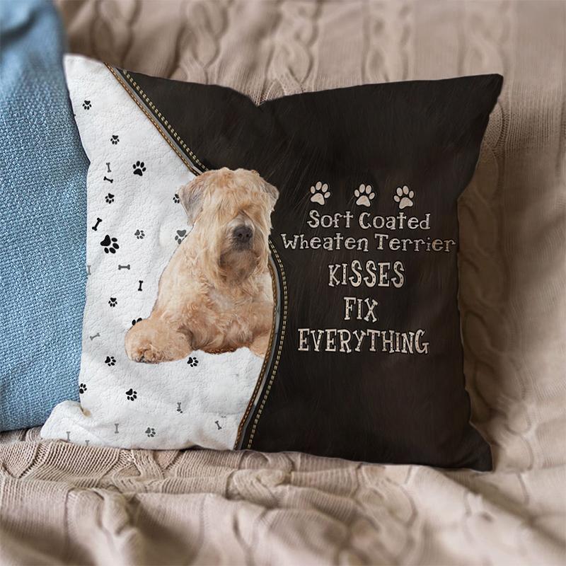 Linen Sofa Cushion Pillowcase (Dog Breeds)