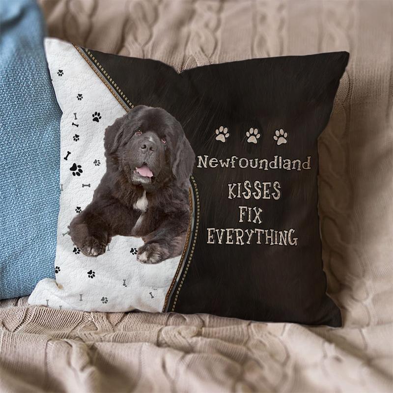 Linen Sofa Cushion Pillowcase (Dog Breeds)