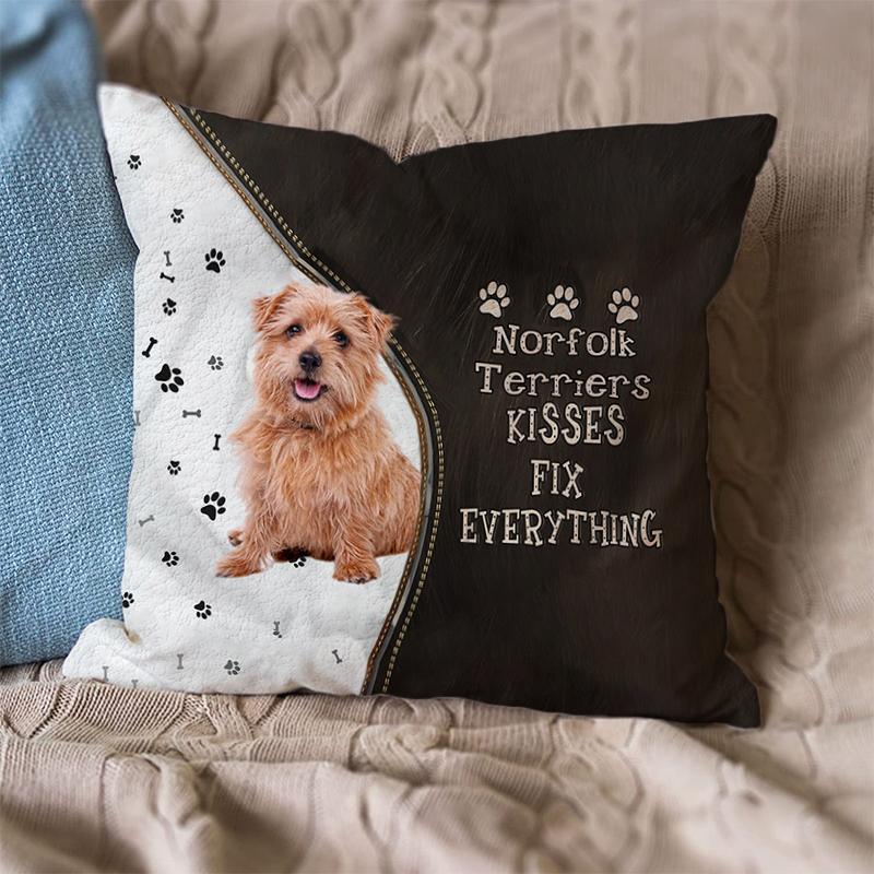 Linen Sofa Cushion Pillowcase (Dog Breeds)