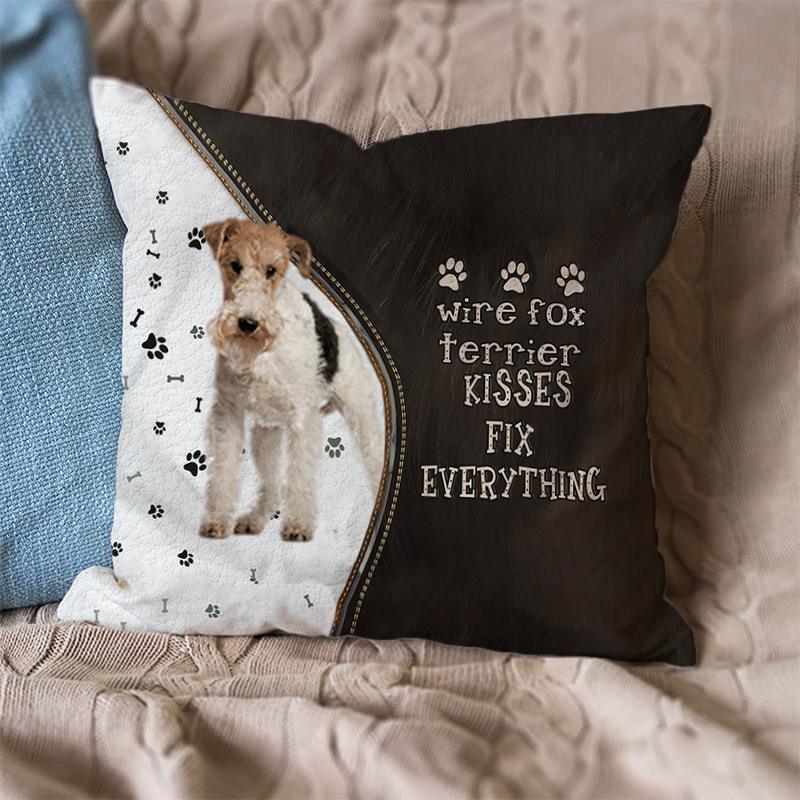 Linen Sofa Cushion Pillowcase (Dog Breeds)