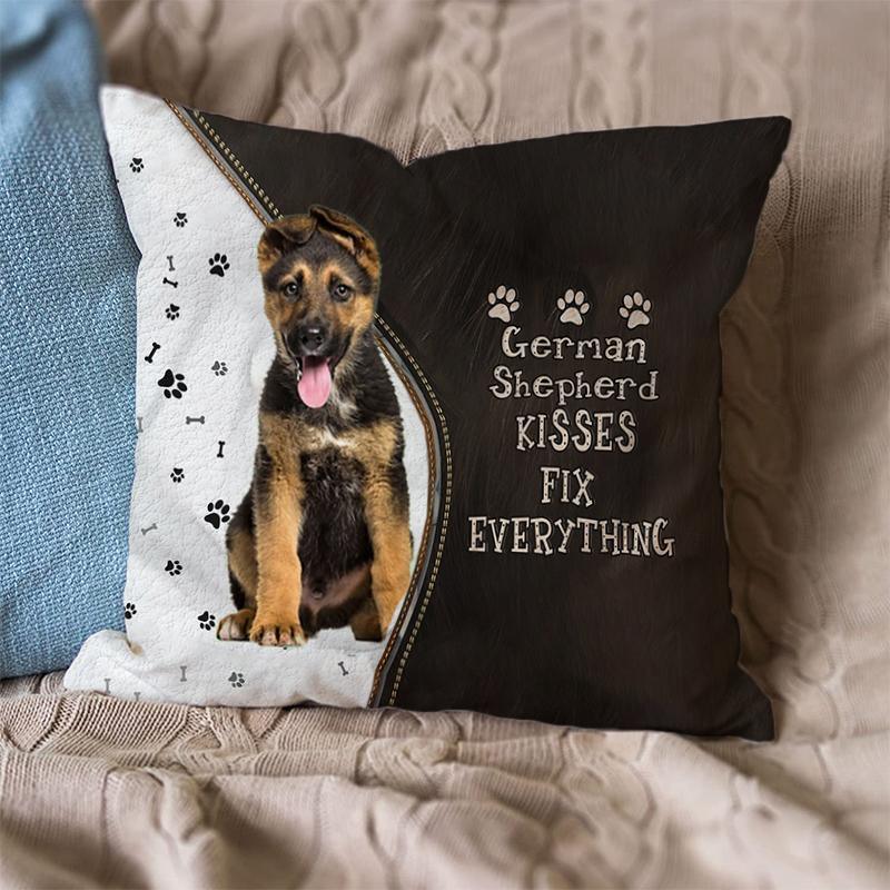 Linen Sofa Cushion Pillowcase (Dog Breeds)