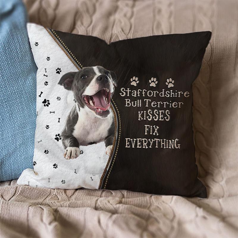 Linen Sofa Cushion Pillowcase (Dog Breeds)