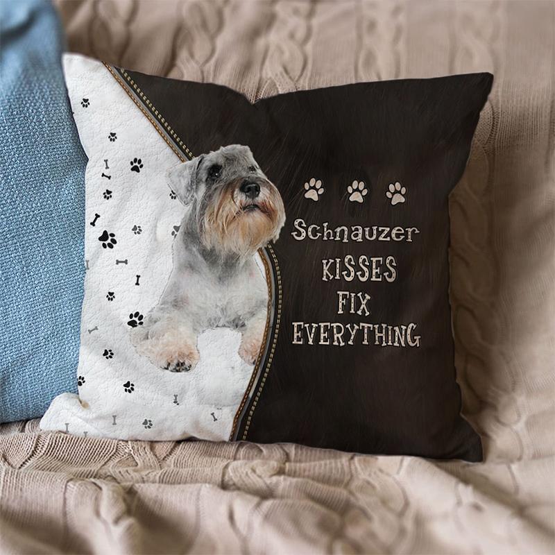 Linen Sofa Cushion Pillowcase (Dog Breeds)