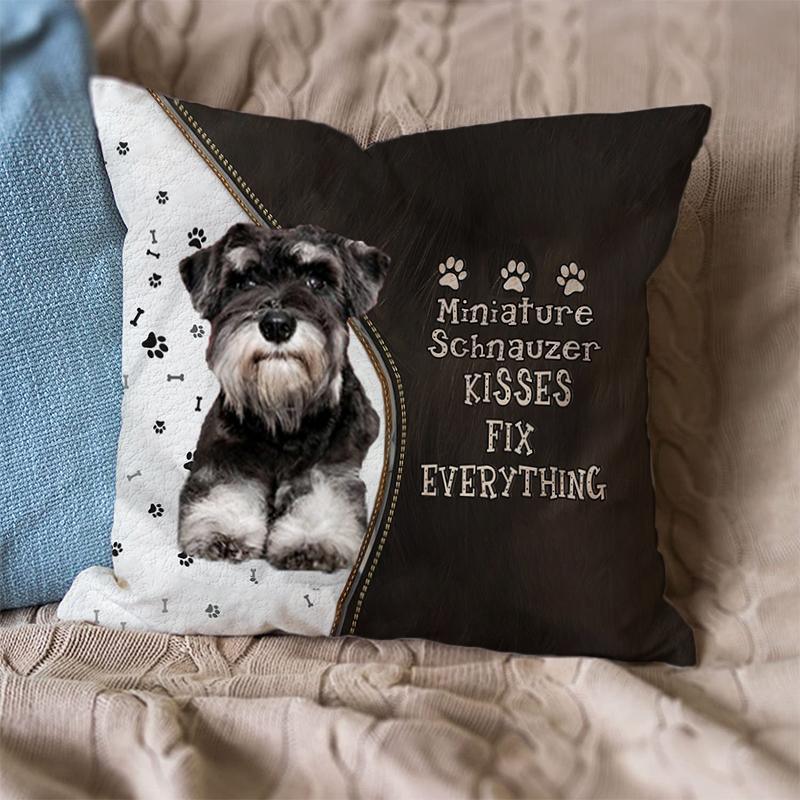 Linen Sofa Cushion Pillowcase (Dog Breeds)