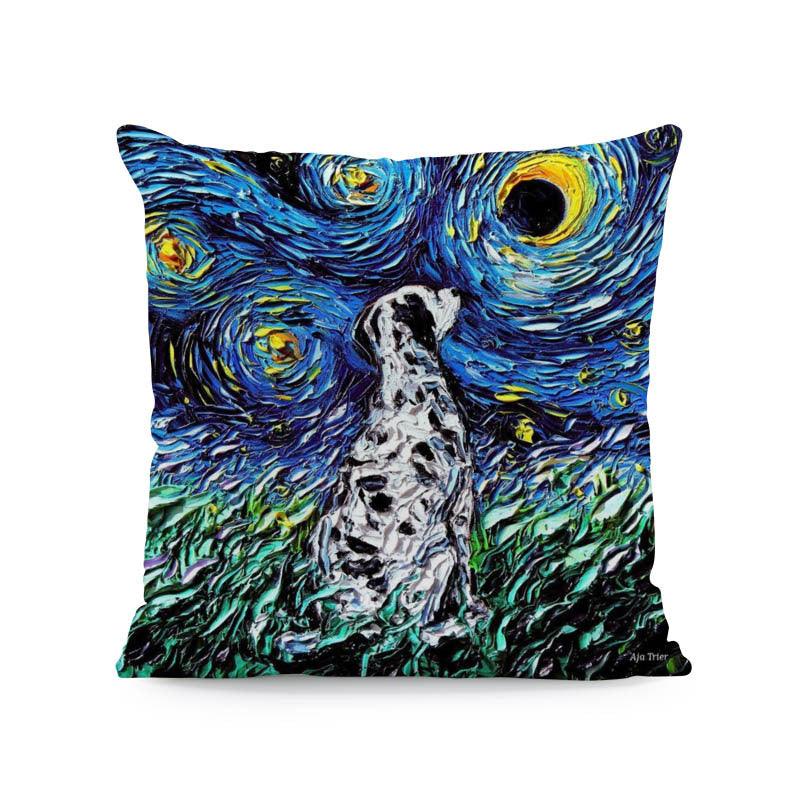 Polyester Painted Dog Pillowcase