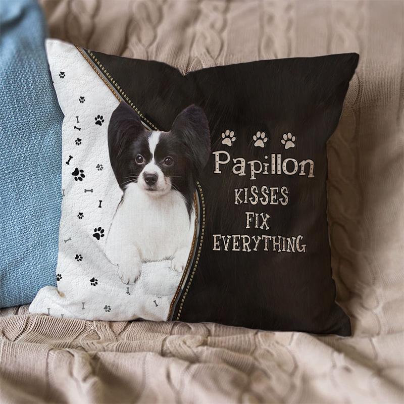 Linen Sofa Cushion Pillowcase (Dog Breeds)