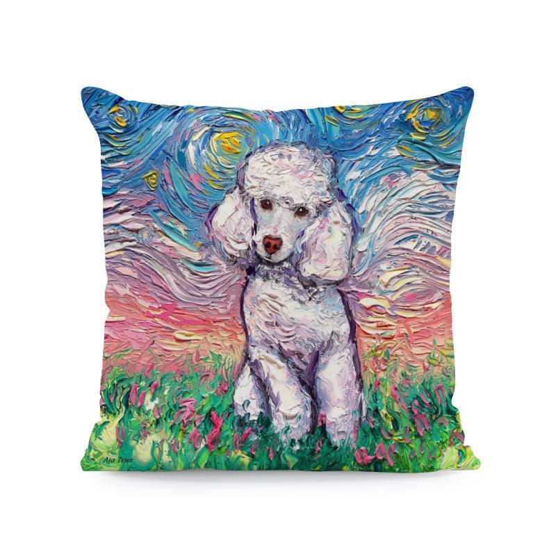 Polyester Painted Dog Pillowcase