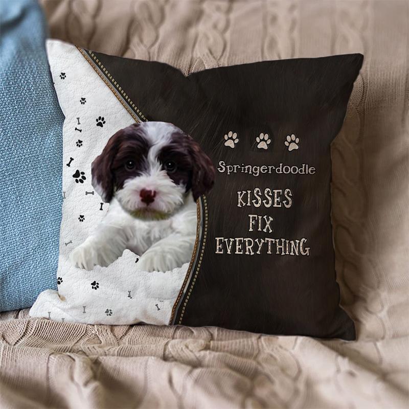 Linen Sofa Cushion Pillowcase (Dog Breeds)