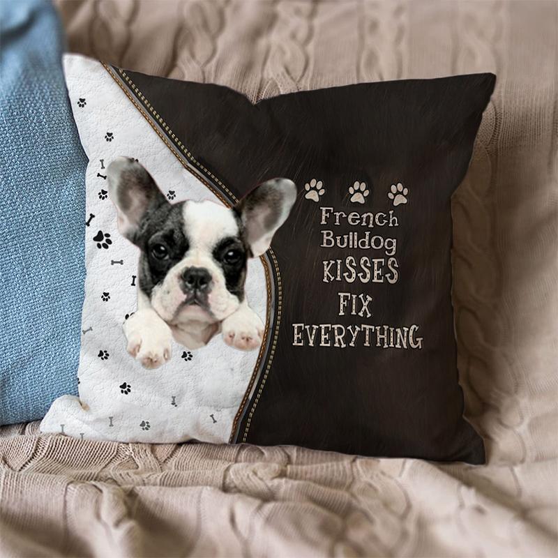 Linen Sofa Cushion Pillowcase (Dog Breeds)