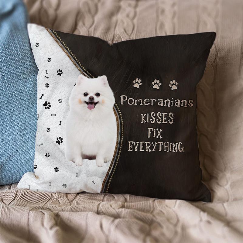 Linen Sofa Cushion Pillowcase (Dog Breeds)