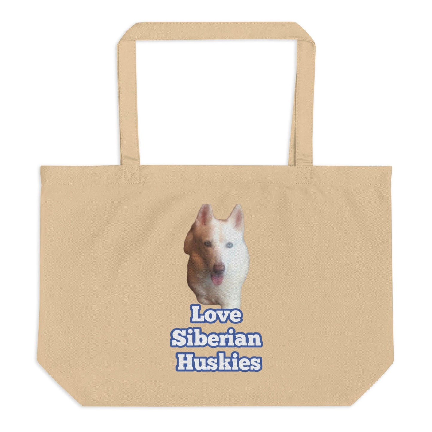 Siberian Husky Large Organic Tote Bag