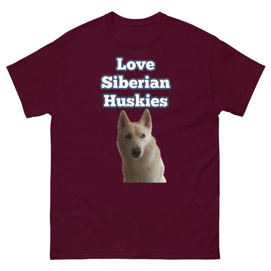 "Love Siberian Huskies" T-Shirt2 -- Mens