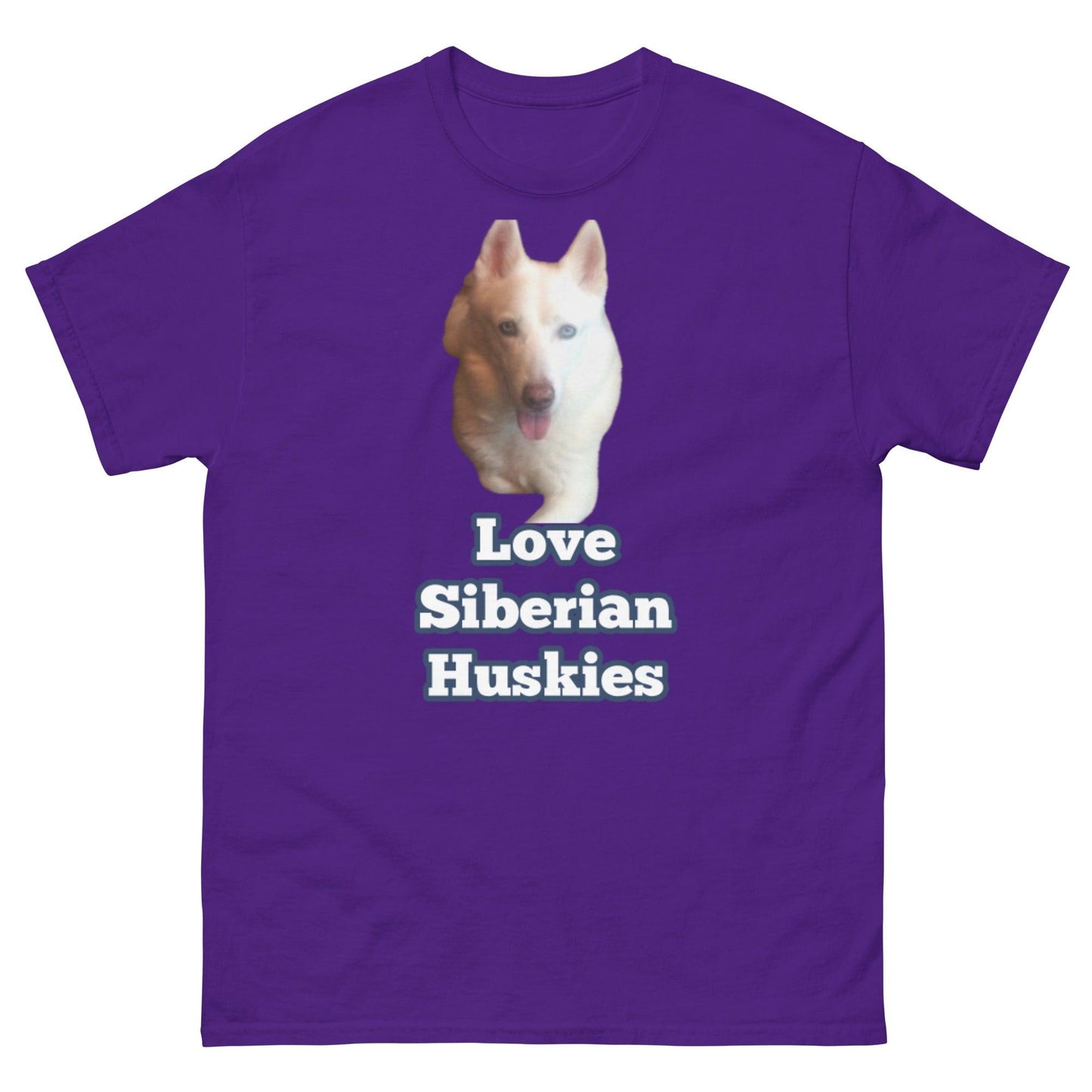 "Love Siberian Huskies" T-Shirt -- Mens