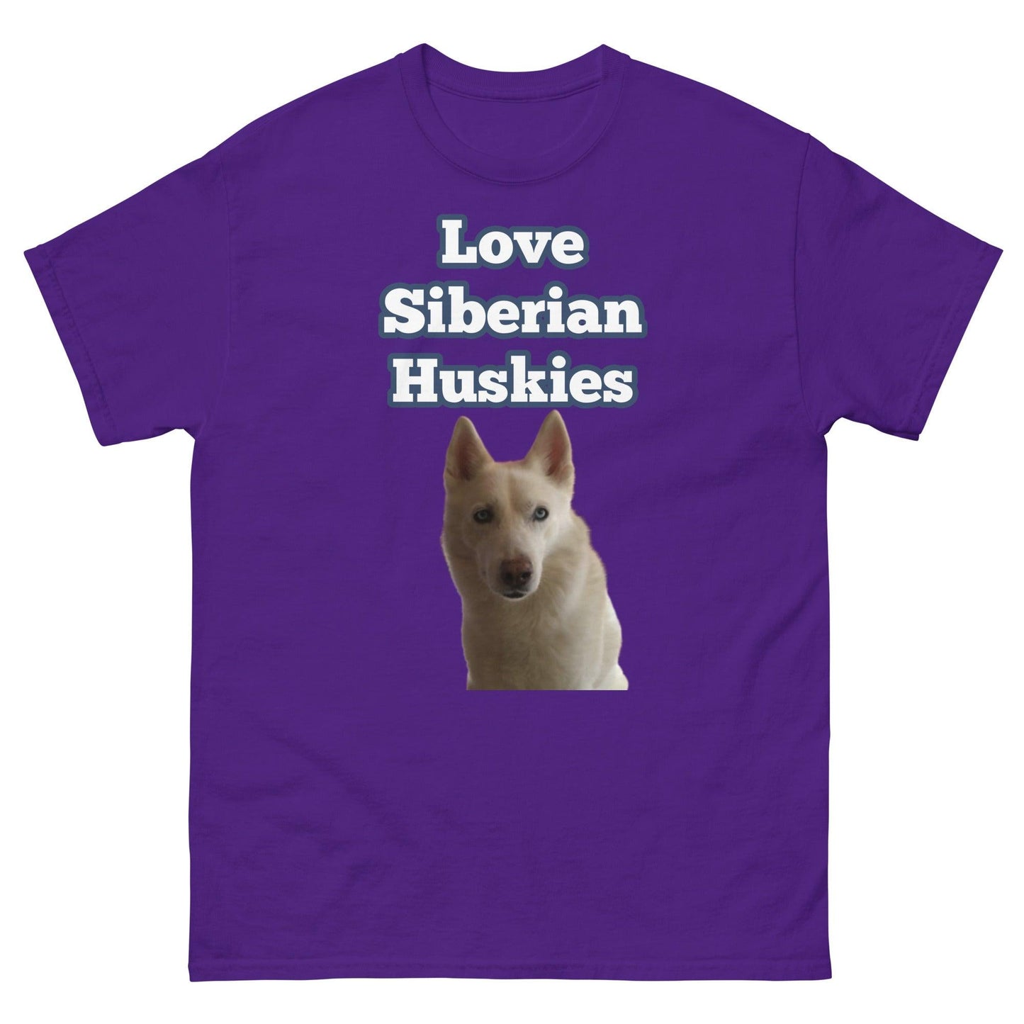 "Love Siberian Huskies" T-Shirt2 -- Mens