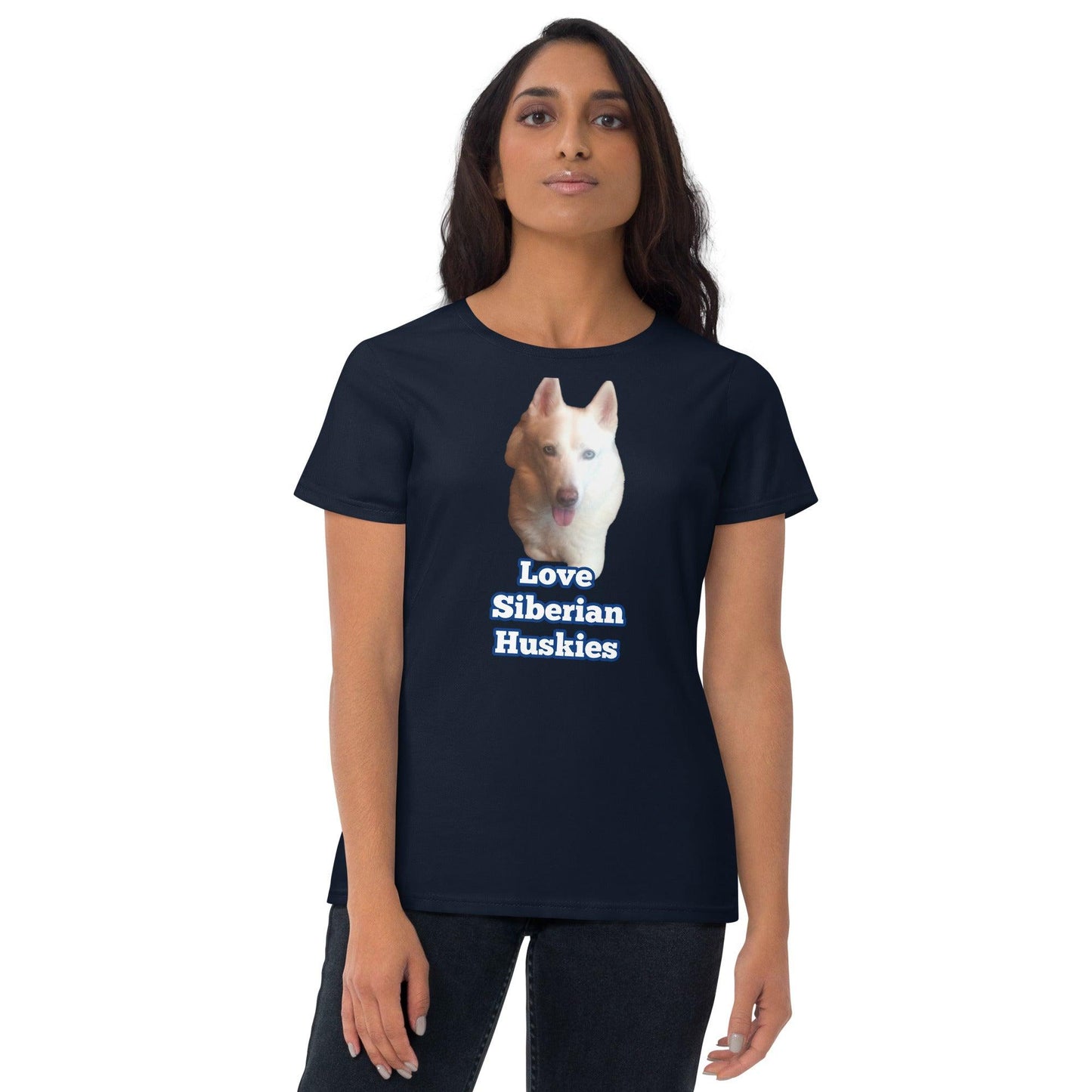 "Love Siberian Huskies" -- Womens