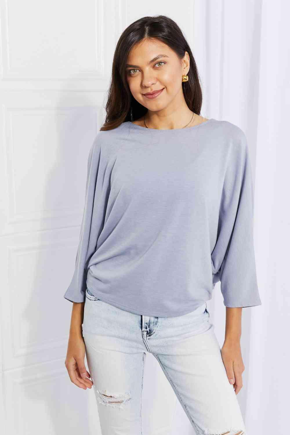 Andree by Unit Full Size Needless to Say Dolman Sleeve Top