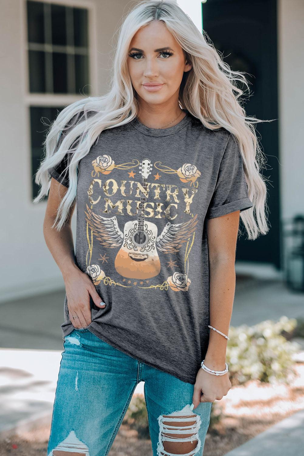 Women's COUNTRY MUSIC Graphic T-Shirt