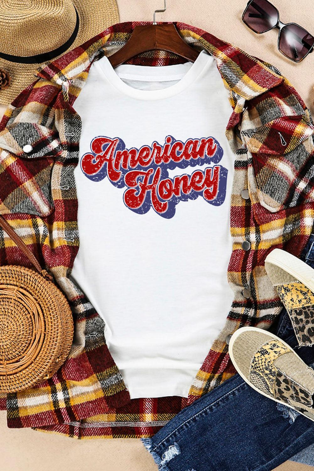 American HONEY Cuffed T-Shirt