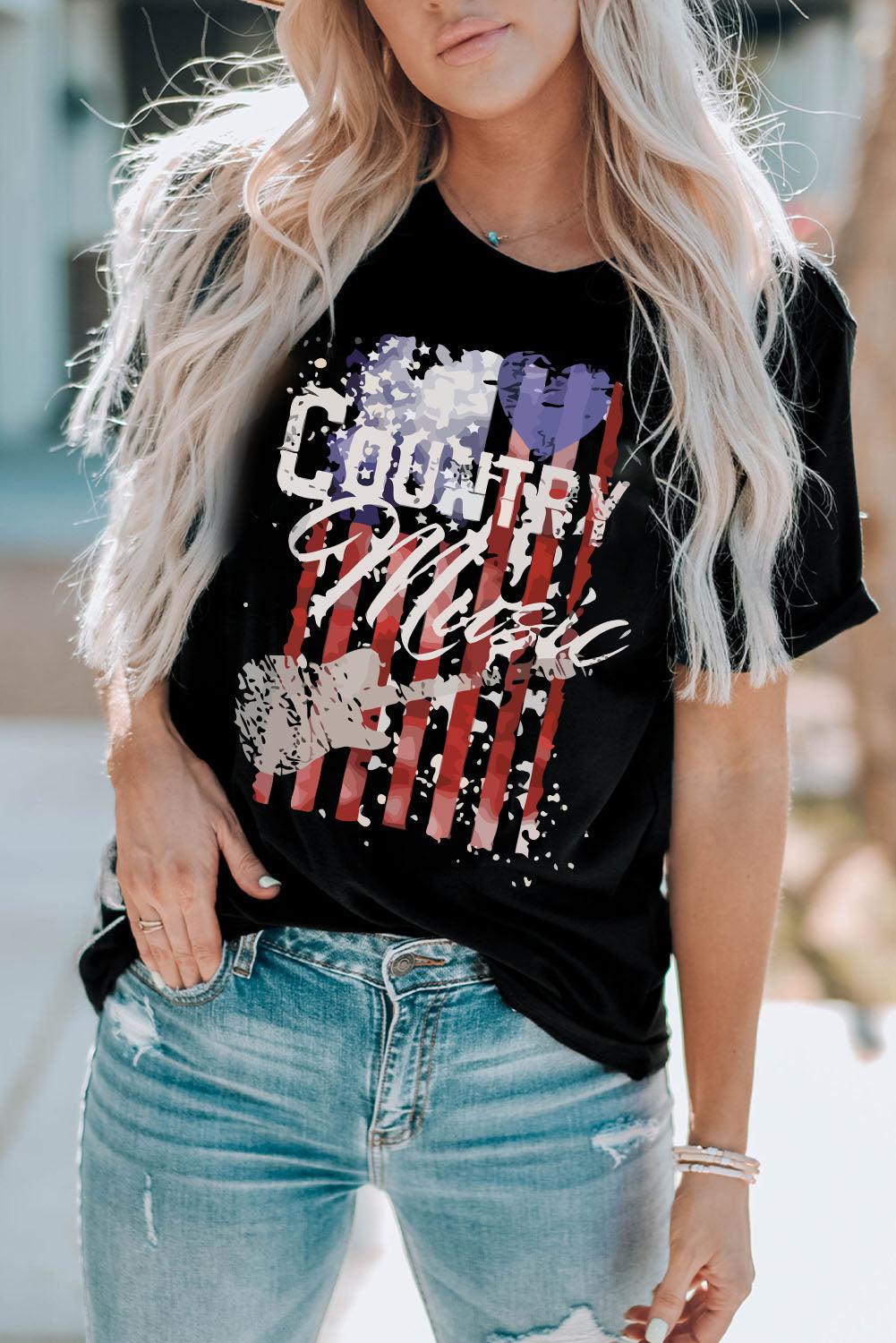 Women's COUNTRY MUSIC Graphic Tee Shirt