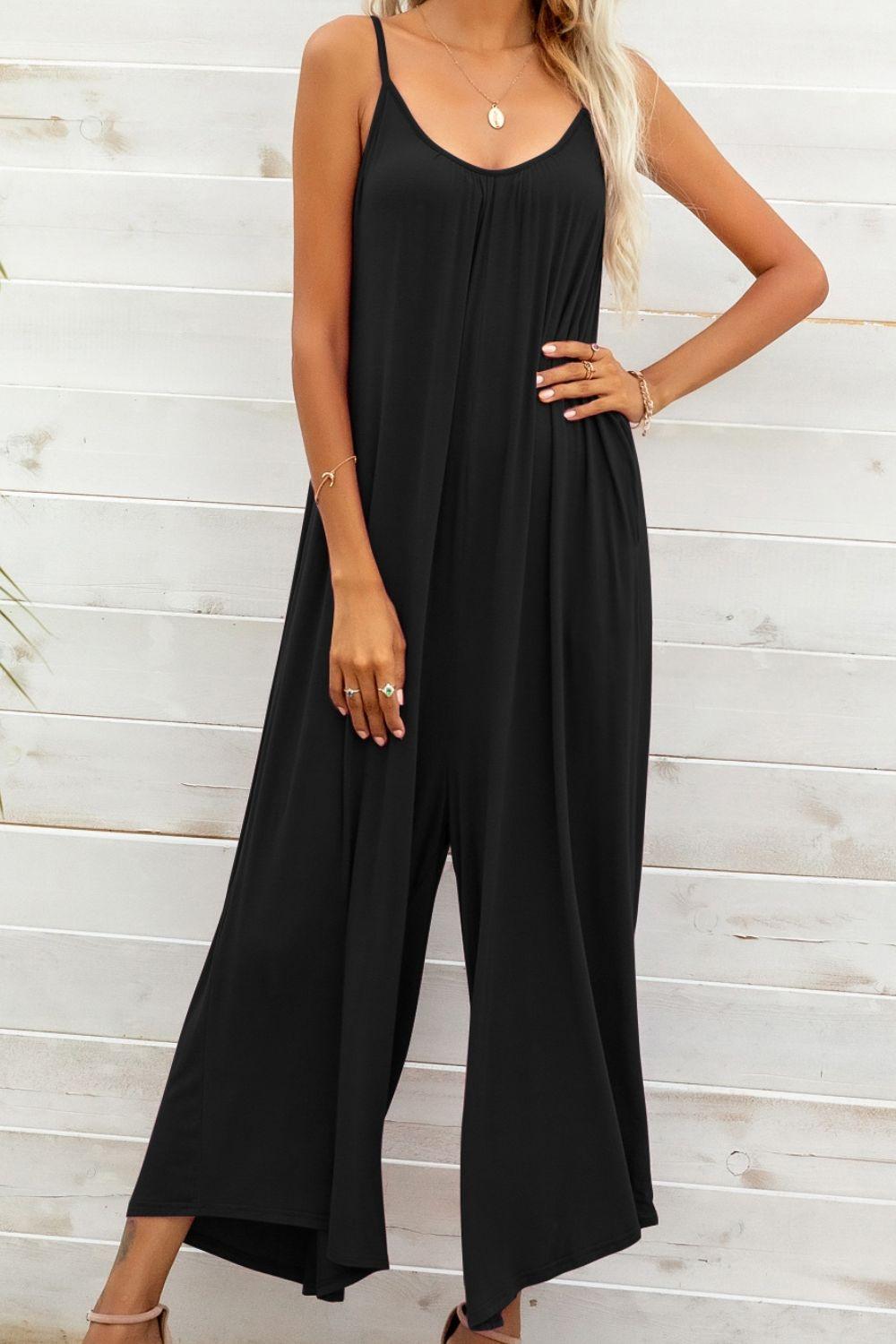 Women's Spaghetti Strap Scoop Neck Jumpsuit