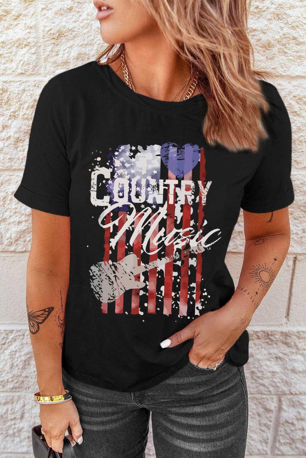 Women's COUNTRY MUSIC Graphic Tee Shirt