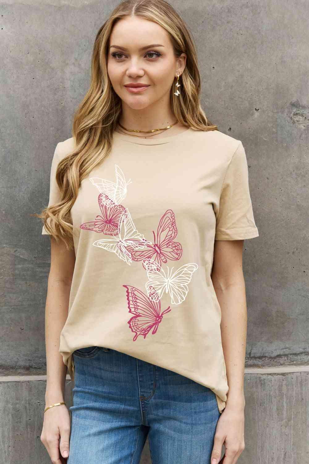 Simply Love Simply Love Full Size Butterfly Graphic Cotton Tee