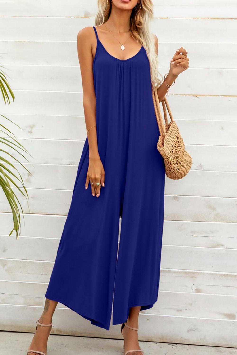 Women's Spaghetti Strap Scoop Neck Jumpsuit