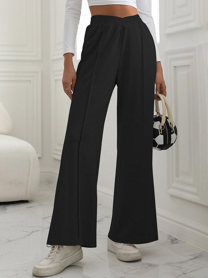 V-Waist Wide Leg Pants