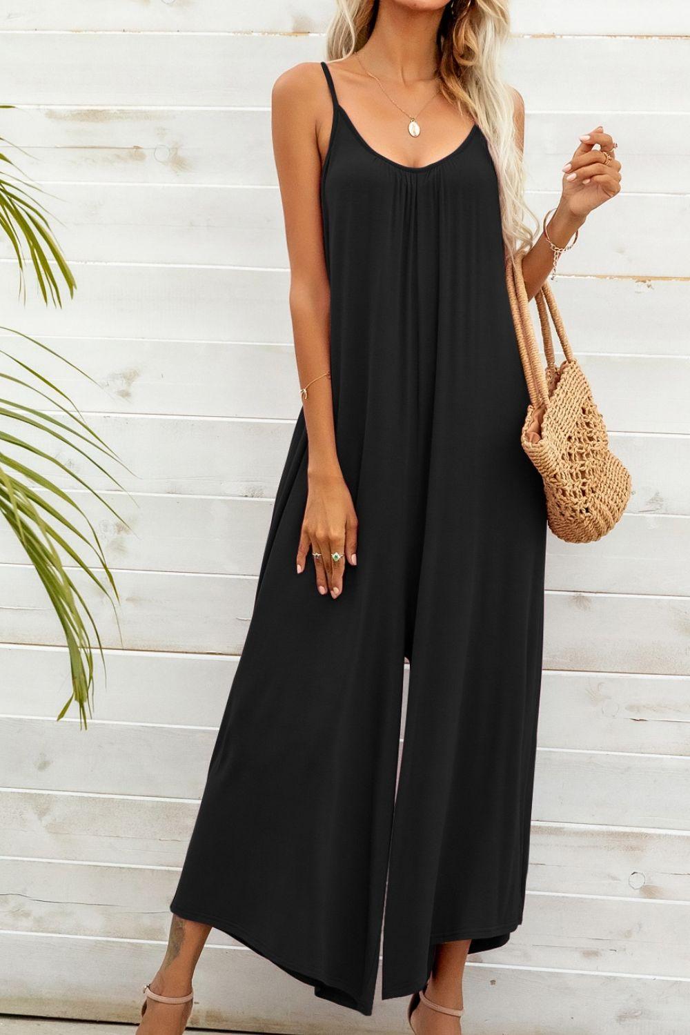 Women's Spaghetti Strap Scoop Neck Jumpsuit