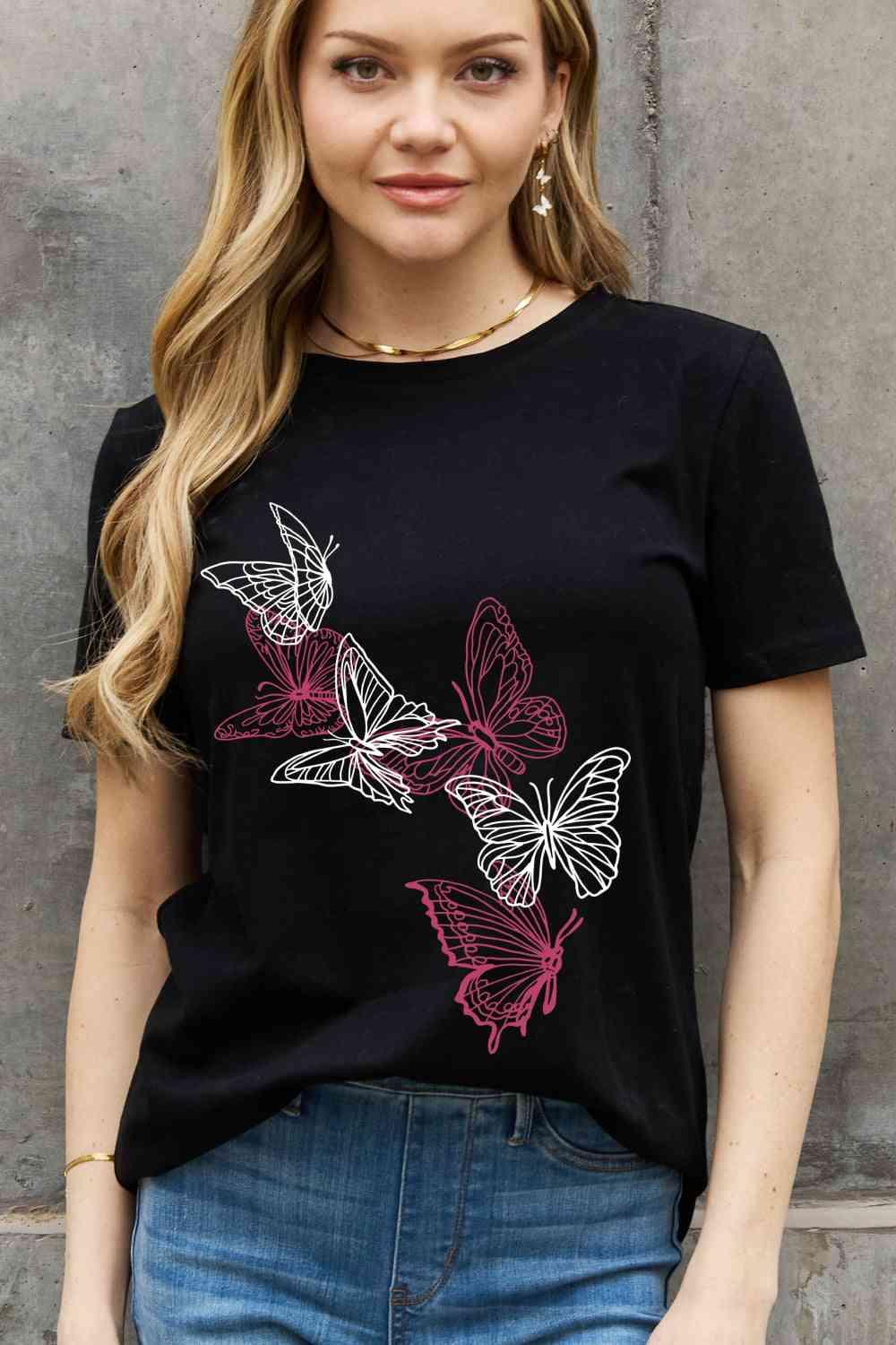 Simply Love Simply Love Full Size Butterfly Graphic Cotton Tee