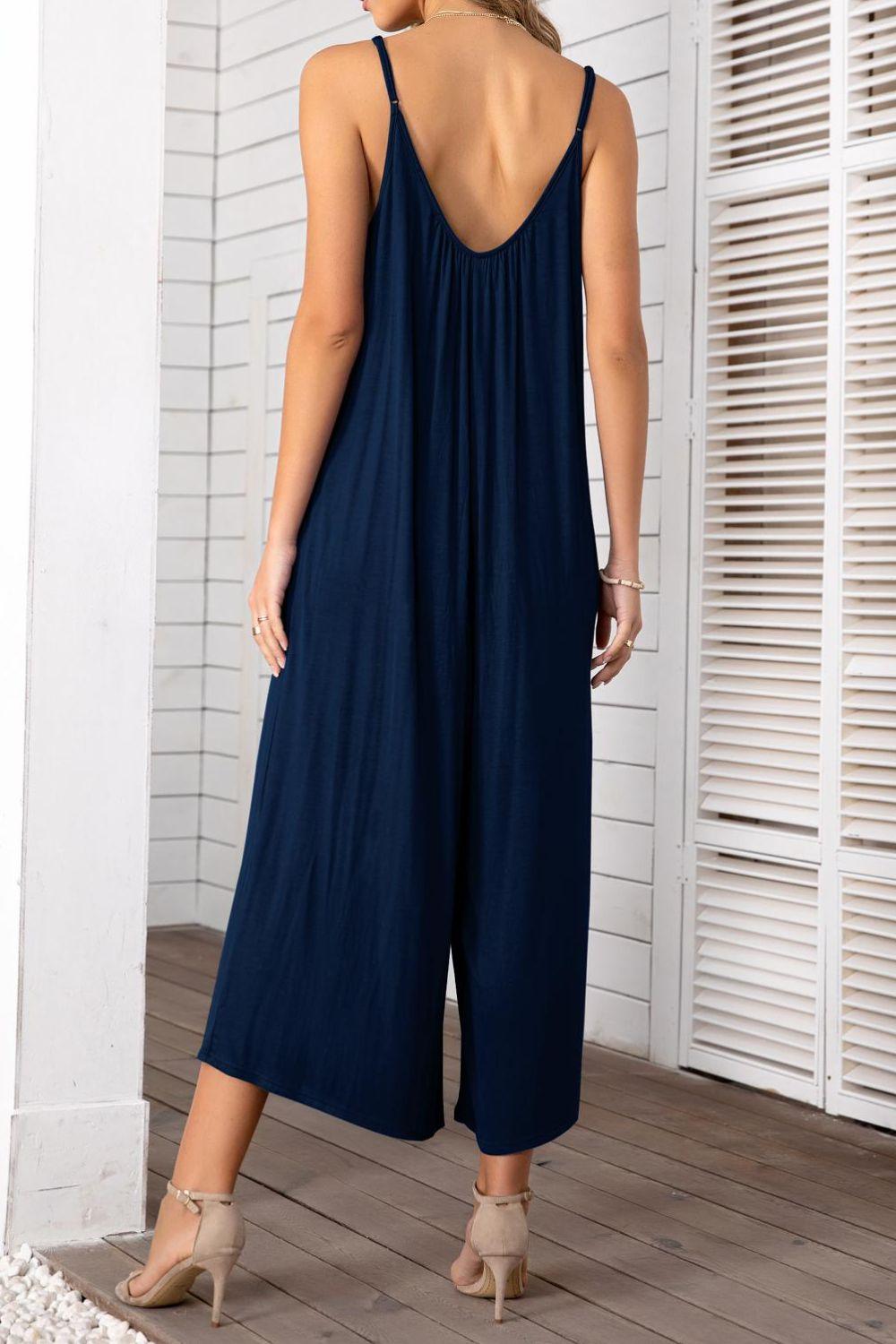 Women's Spaghetti Strap Scoop Neck Jumpsuit