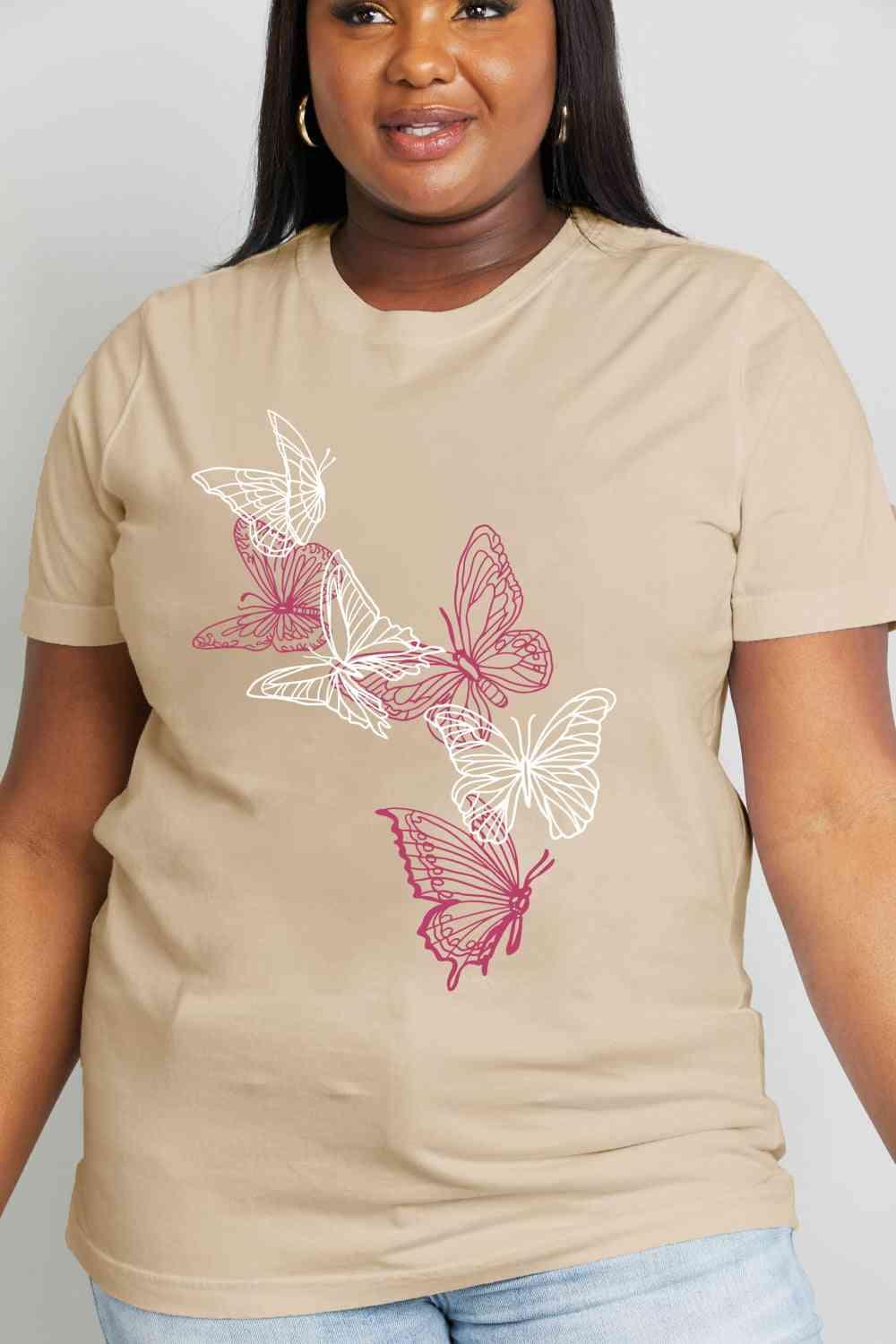 Simply Love Simply Love Full Size Butterfly Graphic Cotton Tee